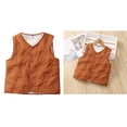 thumbnail image 1 of Girls Puffer Vest Girls Vest Lightweight Water-Resistant Button Down Cute Jackets Sleeveless Winter Clothes 18-24 Months, 1 of 4