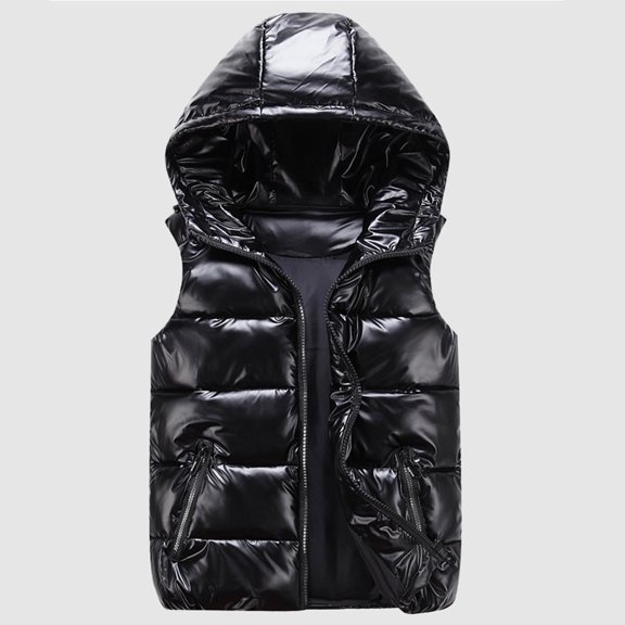 Girls Puffer Vest Kids Boys Girls Winter Vest Cute Hooded Jacket Sleeveless Lightweight Jacket Winter Vest for Little Boys 8-10 Years