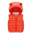 thumbnail image 1 of Girls Puffer Vest Kids Winter Vest Hooded Jacket Sleeveless Lightweight Jacket Winter Outfits for Kids 6-8 Years, 1 of 5