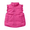 thumbnail image 1 of Girls Puffer Vest Kids Winter Vest Lightweight Water-Resistant Button Down Windproof Down Jacket Sleeveless Winter Clothes 6-7 Years, 1 of 3