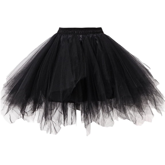 Girls Puffy Princess Tutu Skirt, Soft Tulle Ballet Skirt with Stretchy Elastic Waistband