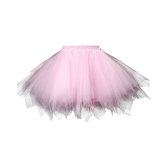 Girls Puffy Tulle Skirt Set 2-Pack, Tutu Ballet Skirts Stretchy Waist Princess Party