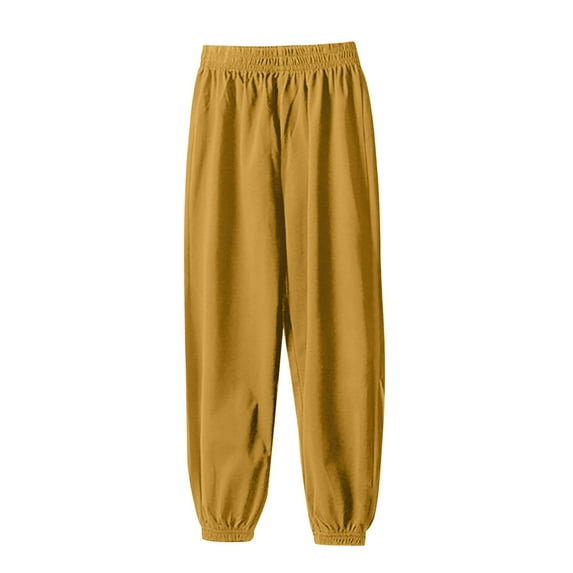 Generic Korean Version Of Girls' And Boys' Pants CuHK Children's Cotton AirConditioning Pants Children's Pants 14 Colors Spring Summer Autumn Clothes Casual Loose Trousers(8-9 Years Red)