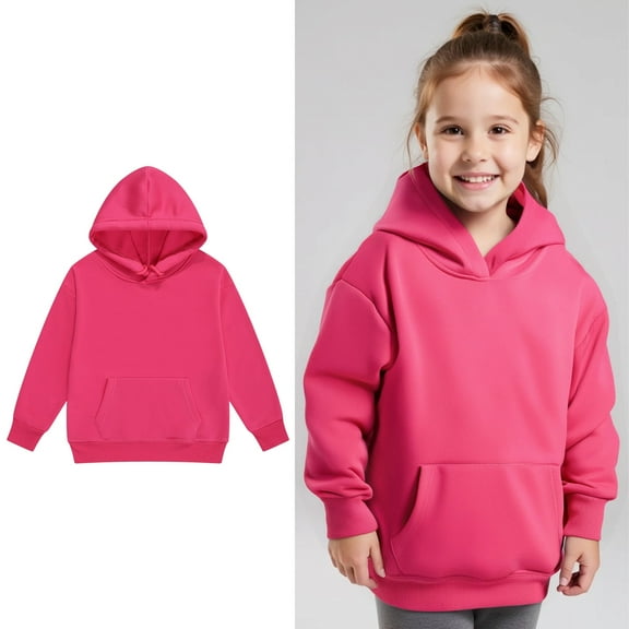 Girls Pullover Hoodie Sweatshirt For Toddlers And Kids Cozy Casual Wear