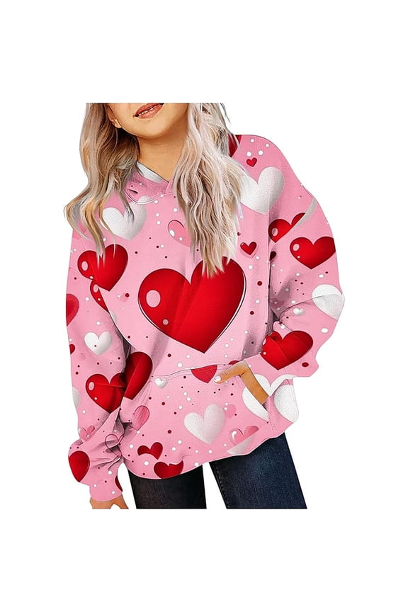 Girls Pullover Hoodies Custom Sweatshirt Printed Graphic Hoodies Preppy Trendy Sweatshirt Long Sleeve Graphic Top Sweatshirts for Girls Trendy