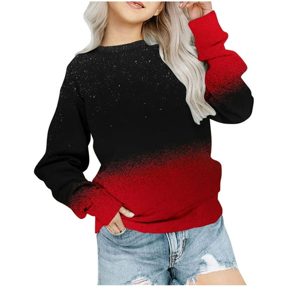 Girls Pullover Hoodies Kids Long Sleeves Sweatshirts Loose Fit Casual Warm Sweatshirt Long Sleeve Tops with Pockets Tops Tunic Soft Fleece Fall Daily Leisure for Unisex