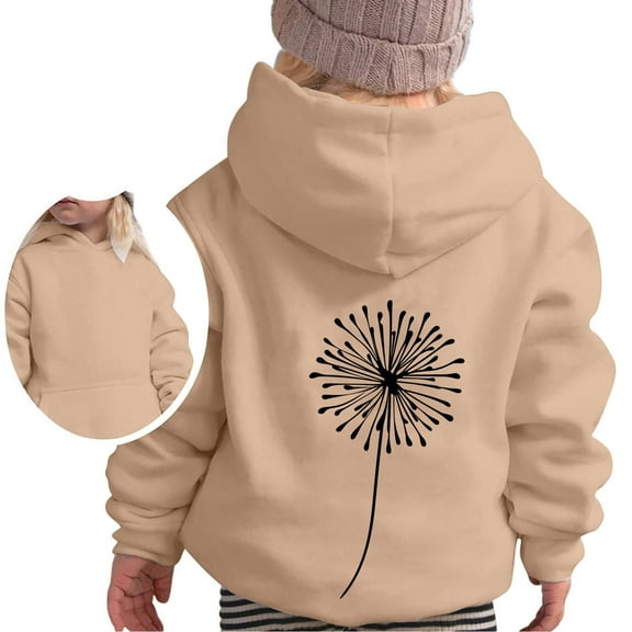 Girls Pullover Hoodies Size 7 Graphic Prints Long Sleeve Tops Relaxed Sweatshirts Cute Jackets , Size 4-16