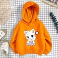 thumbnail image 1 of Girls Cotton Hoodies Athletic Casual Printed Hooded Drawstring Sweatshirt Warm Sweatshirt Tops Casual Fall Pullover Long Sleeve Top, 1 of 2