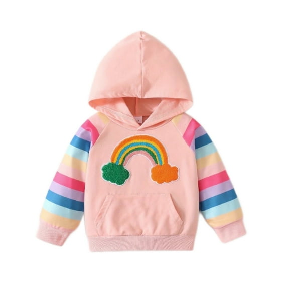 Nvatorfox Toddler Girl Hoodie Pullover Rainbow Sweatshirt Size1Y-8Y