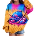 thumbnail image 1 of Girls Pullover Sweatshirt With Ice Graphic Print Casual Long Sleeve For Teen Youth, 1 of 3