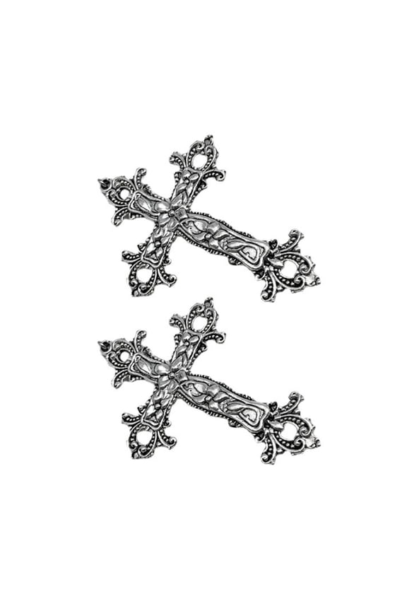 Girls Punk Hair Clips Novelty for Shape Hairpin Antique Silver Alloy Hair Barrettes Gothic Design Hairpins for Kid