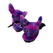 Girls Purple Bat Build A Bear Slippers Sparkle Star Halloween Shoes Medium 12-13