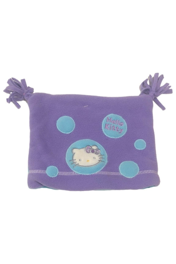 Girls Purple & Blue Fleece Hello Kitty Joker Style Winter Hat