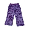 thumbnail image 1 of Girls Purple Fleece Zebra Stripe Sleep Pants Pajama Bottoms Lounge XS 4/5, 1 of 2