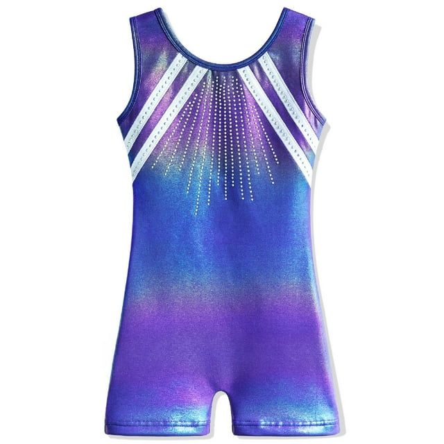 Girls Purple Gymnastics Leotard Diamond Ballet Dance Clothes - Walmart.com