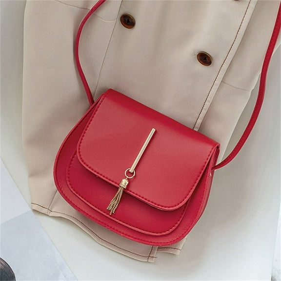 Girls Purse Leather Crossbody Bag with Tassel Mini Shoulder Purse for Girls Age 6-8 Little Girl's Purse Mini Purse for Girls 10-12 Girls Purses Age 8-10