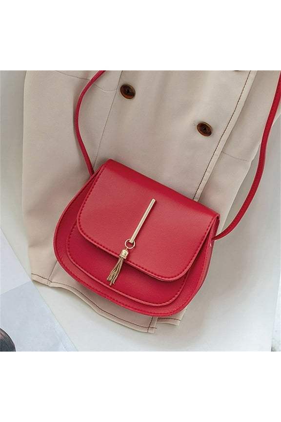 Girls Purse Leather Crossbody Bag with Tassel Mini Shoulder Purse for Girls Age 6-8 Little Girl's Purse Mini Purse for Girls 10-12 Girls Purses Age 8-10