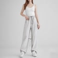 thumbnail image 1 of Girls' Quick-Dry Hiking Pants Lightweight Water-Resistant Baggy Joggers with Pockets Light Gray XL, 1 of 5