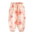 thumbnail image 1 of Girls Quick Dry Jogger Pants Elastic Waist Floral Jogging Athletic Pants Comfort Long Pants Activewear 8T, 1 of 3