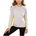 thumbnail image 1 of Girls Quick Dry Sun Sports Shirts Letter Print Raglan Long Sleeve Crew Neck Athletic Tops Fall Workout T-Shirts, 1 of 8