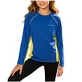 thumbnail image 1 of Girls Quick Dry Sun Sports Shirts Letter Print Raglan Long Sleeve Crew Neck Athletic Tops Fall Workout T-Shirts, 1 of 8