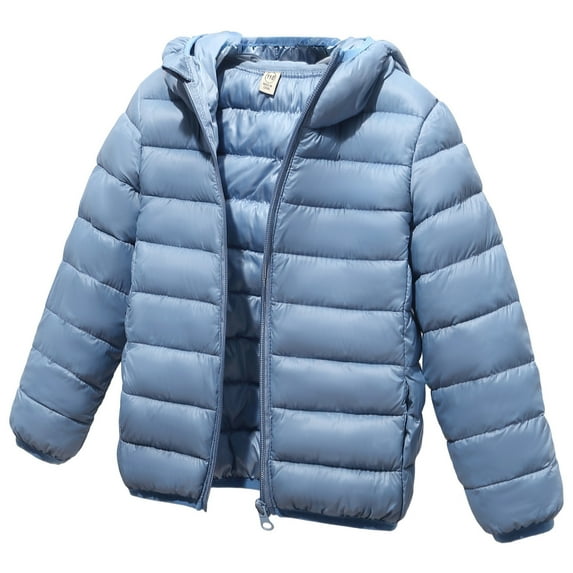 Girls Quilted Jacket Winter Coat For Boys Kids Boy Girl Winter Hooded Puffer Jackets Coats Light Weight Padded Outerwear