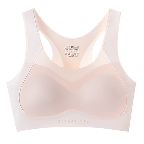 Girls Raceback Training Bra Wireless Fixed Padding Bras Soft Lightweight Breathable Sport Bras for 11-18 Years