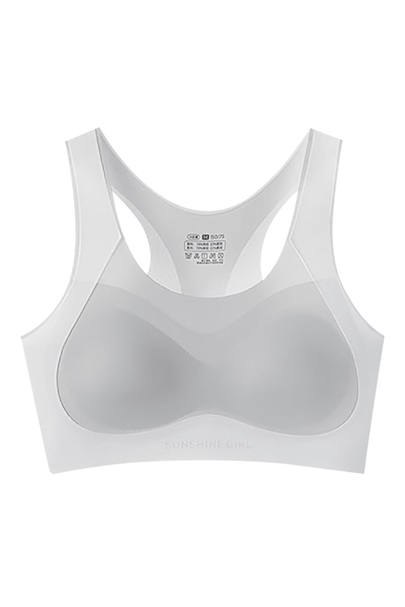 Girls Raceback Training Bra Wireless Fixed Padding Bras Soft Lightweight Breathable Sport Bras for 11-18 Years