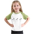 thumbnail image 1 of Girls Raglan Graphic Tees Size 3-14 Baseball Summer Cute Short Sleeve T-Shirts Loose Fit Round Neck Casual Tops Mint Green， 5 Years, 1 of 7