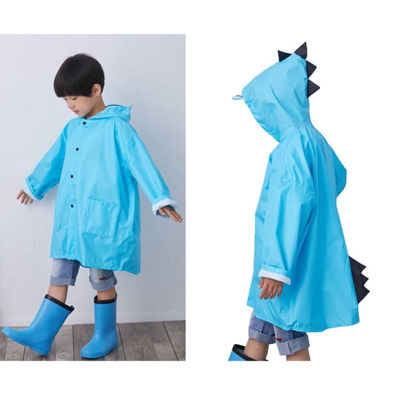 Girls Rain Coat Waterproof Boys Rain Jacket Reusable Rain Ponchos with Hood Travel Poncho 12-14 Years