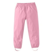 Girls Rain Pants Waterproof Kids Boys Toddler Girls Windproof Rain Clothing Rain Trousers
