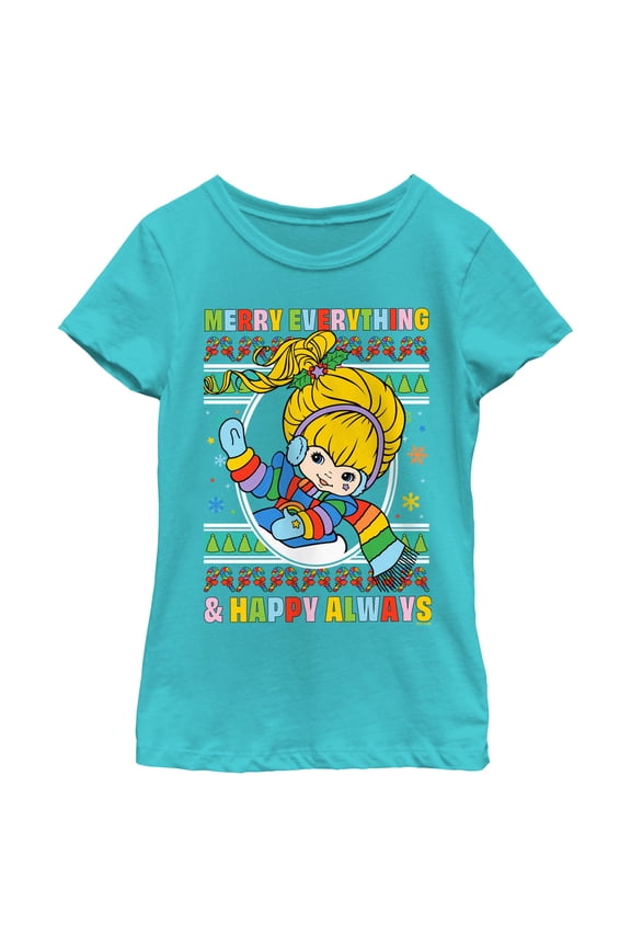 Girls Rainbow Brite Merry Everything Happy Always T Shirt
