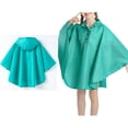 thumbnail image 1 of Girls Raincoat Lightweight Waterproof Rain Jackets Reusable Rain Ponchos with Hood Outdoor 12-14 Years, 1 of 8
