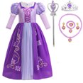 thumbnail image 1 of Girls Rapunzel Princess Dress Adventure Dress Up Birthday Outfits, 3-9Y, 1 of 6