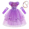 thumbnail image 1 of Girls Purple Sophia Princess Dress Female Costume Fancy Party Outfits, Little Girls 5-6, 1 of 6