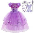 thumbnail image 1 of Girls Rapunzel Princess Dress Sofia Costume Fancy Queen Party Cosplay Dress Up, 1 of 6