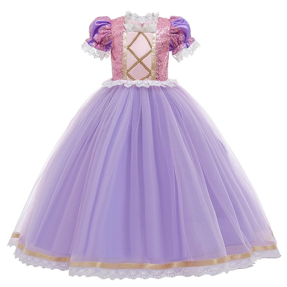 Girls Princess Costume Birthday Christmas Halloween Cosplay Carnival Fancy Dress,Child 3t