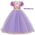 thumbnail image 1 of Girls Rapunzel Princess Sofia Costume Birthday Christmas Halloween Cosplay Carnival Fancy Dress, 1 of 8