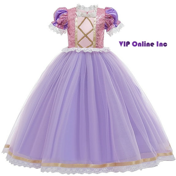 Girls Rapunzel Princess Sofia Costume Birthday Christmas Halloween Cosplay Carnival Fancy Dress