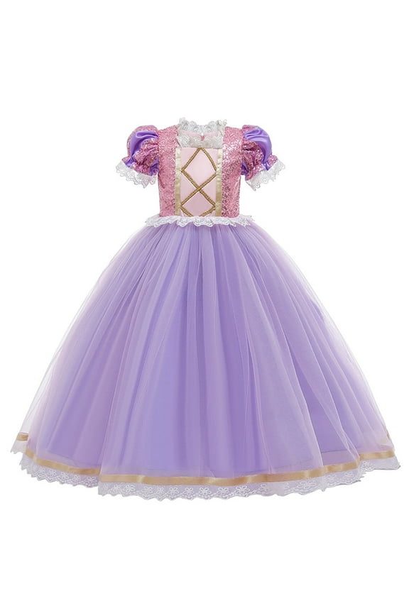 Girls Princess Costume Birthday Christmas Halloween Cosplay Carnival Fancy Dress,Child 4t