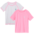 thumbnail image 1 of Girls' Rash Guard Shirt - 2 Pack UPF 50+ Short Sleeve Quick Dry Swim Shirt (Size: 4-16), 1 of 7