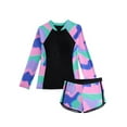thumbnail image 1 of Girls Rash Guard Swimsuit 2 Piece, Girls Tankini Swimsuits Size 14-16 Girl Swimsuit Rash Guard for Quick Dry Girls Ruffle Bathing Suit Cute Summer Beach Swimwear, 1 of 6