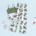 thumbnail image 1 of Girls Rash Guard Swimsuit Girls' 3 Piece Set Floral Print Bikini Swimsuit with Drawstring Beach Skirt Cute Ruched Bathing Suit, 1 of 6