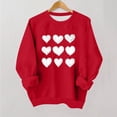 thumbnail image 1 of Girls Red Heart Sweater Long Sleeve Crewneck Casual Pullover, Soft Stretchy Comfy Everyday Wear,Size 2 T, 1 of 9