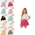 thumbnail image 1 of Girls Red Tennis Skirt with Built-In Shorts Flared Golf Skorts Quick Dry Tennis Skirt Girls, 1 of 6