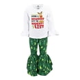 thumbnail image 1 of Girls Reindeer Eats The Naughty List Christmas Outfit Clothes (12Y, Green), 1 of 5
