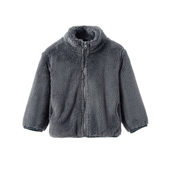 Girls Reversible Jacket Winter Lined Zip Up Coat Soft Warm Outerwear For Toddlers And Kids Cold Weather