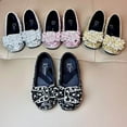 thumbnail image 1 of Girls Rhinestone Bow Ballet Flats Slip On Round Toe Dress Shoes with Pearl Decor Lightweight Soft Outsole for Flower Girl Wedding Party Evening Special Occasions for Little Kids, 1 of 5