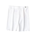 thumbnail image 1 of Girls Ribbed Bike Shorts White | Safety & Play Shorts for Under Dresses | Soft Stretch Kids to Big Kids 2T-13 | Scalloped Hem,Size 7-8T, 1 of 5