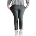 thumbnail image 1 of Girls Ribbed Knit Leggings Soft Cotton Lace Trim Footless Ruffle Tight Stocking Bottom Pants Girls Trousers Dark Gray 110, 1 of 3